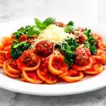 spicy sausage and kale orecchiette - featured image
