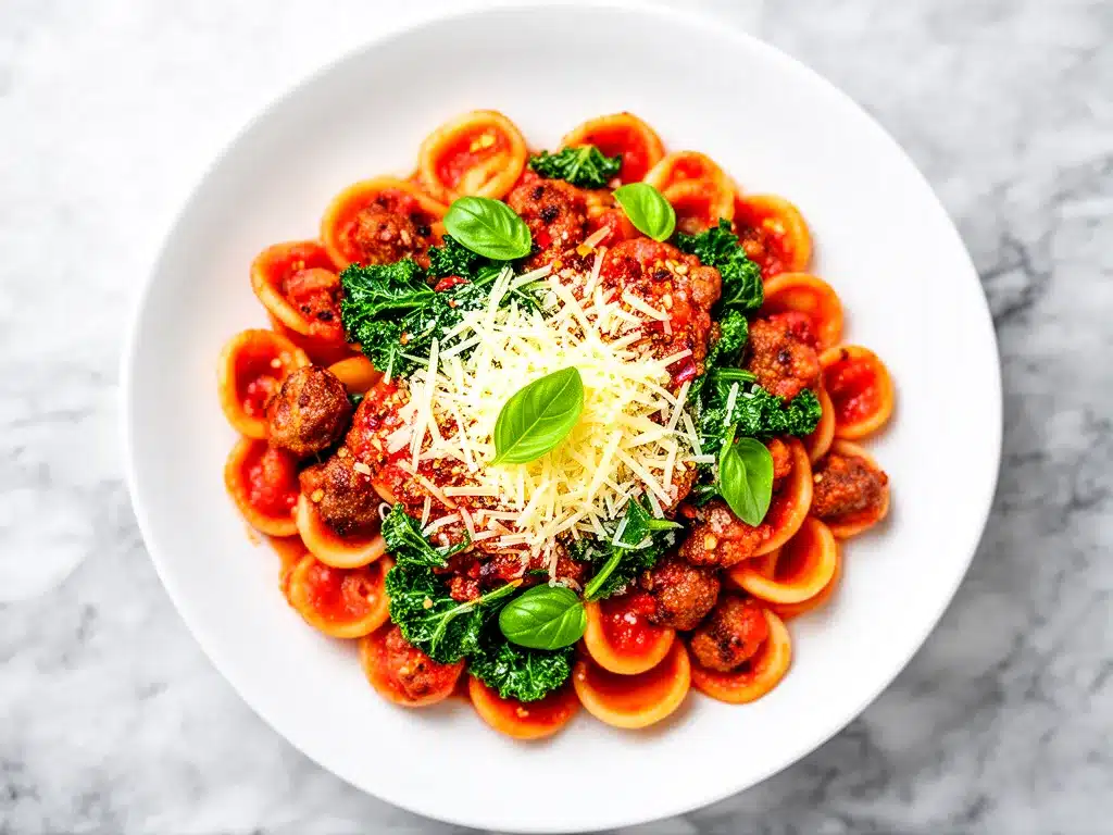 Spicy Sausage and Kale Orecchiette: Easy Weeknight Dinner 4 spicy sausage and kale orecchiette preparation steps