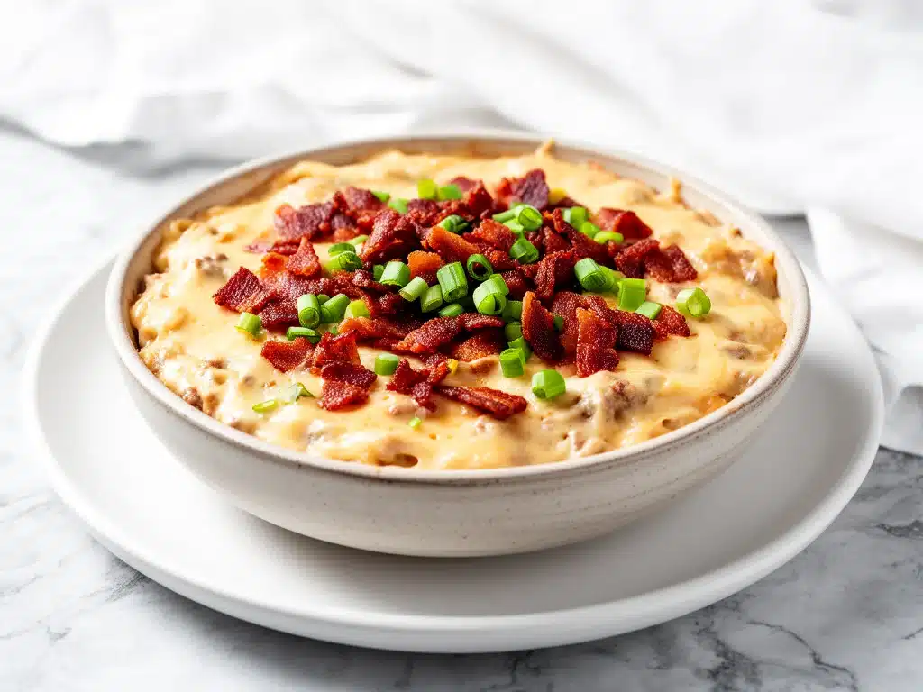 Tailgate Hot Bacon Cheeseburger Dip - featured image