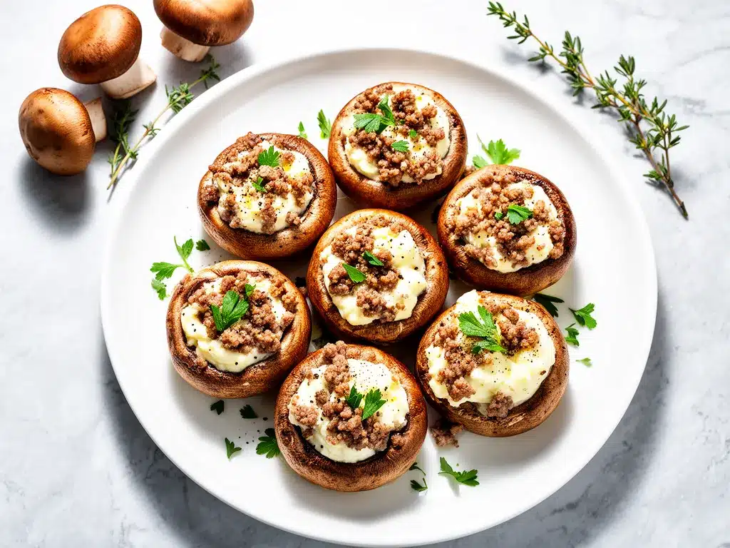 Tailgate Sausage Stuffed Mushrooms: Easy Game Day Snack 4 Tailgate Sausage Stuffed Mushrooms preparation steps
