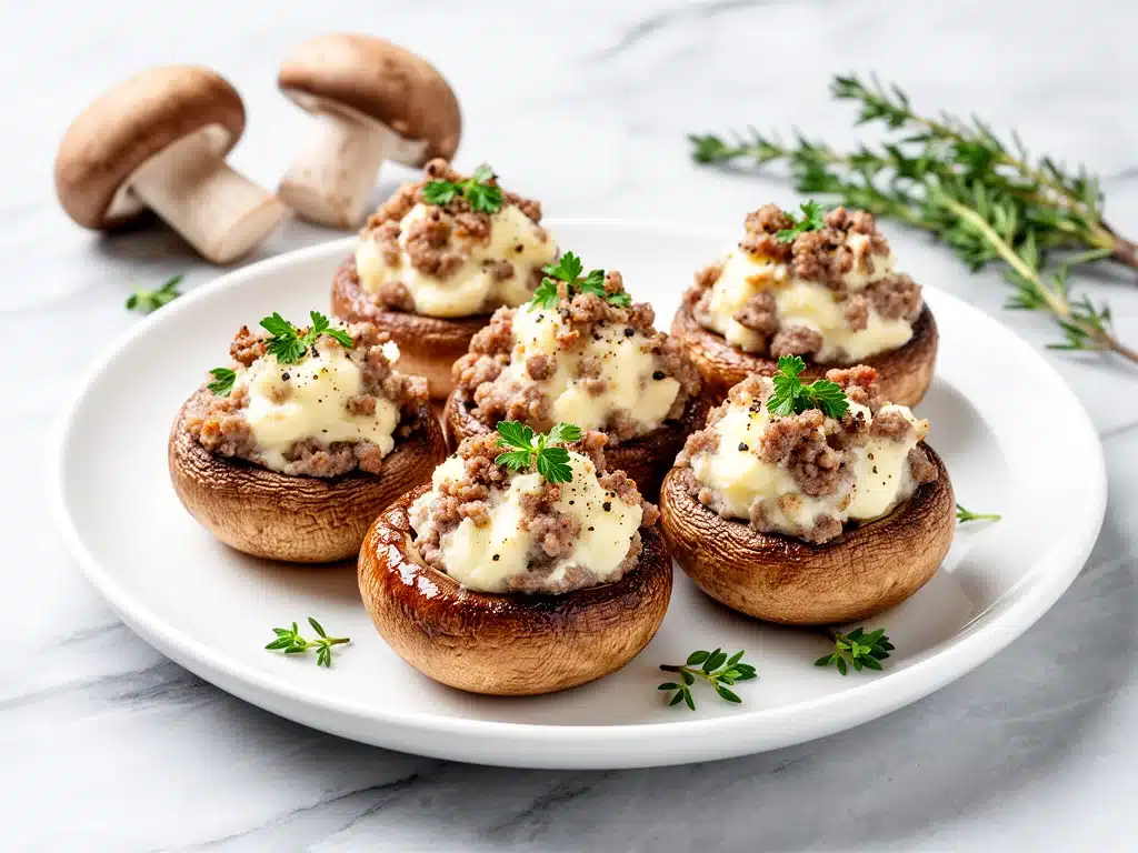 Tailgate Sausage Stuffed Mushrooms - featured image