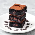 vegan fudgy black bean brownies - featured image