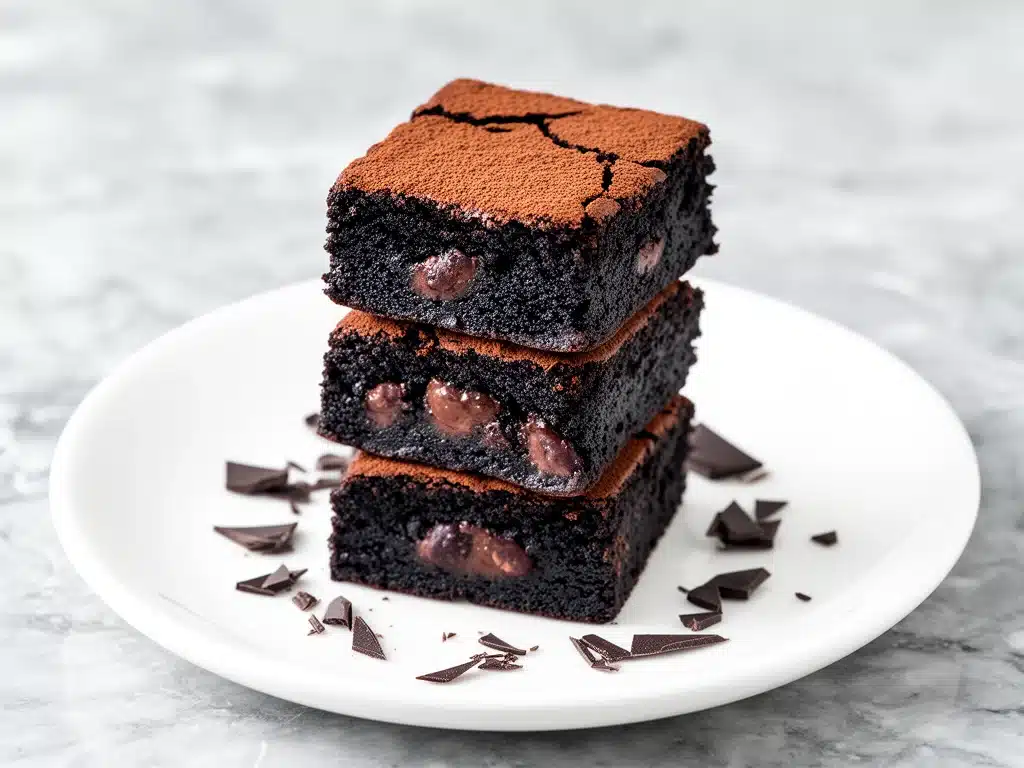 vegan fudgy black bean brownies - featured image
