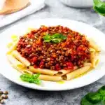 vegan lentil bolognese - featured image