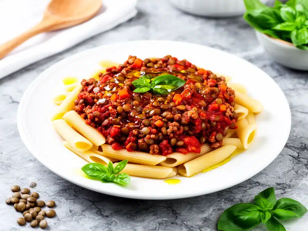 vegan lentil bolognese - featured image