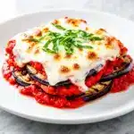 vegetarian baked eggplant parmesan - featured image