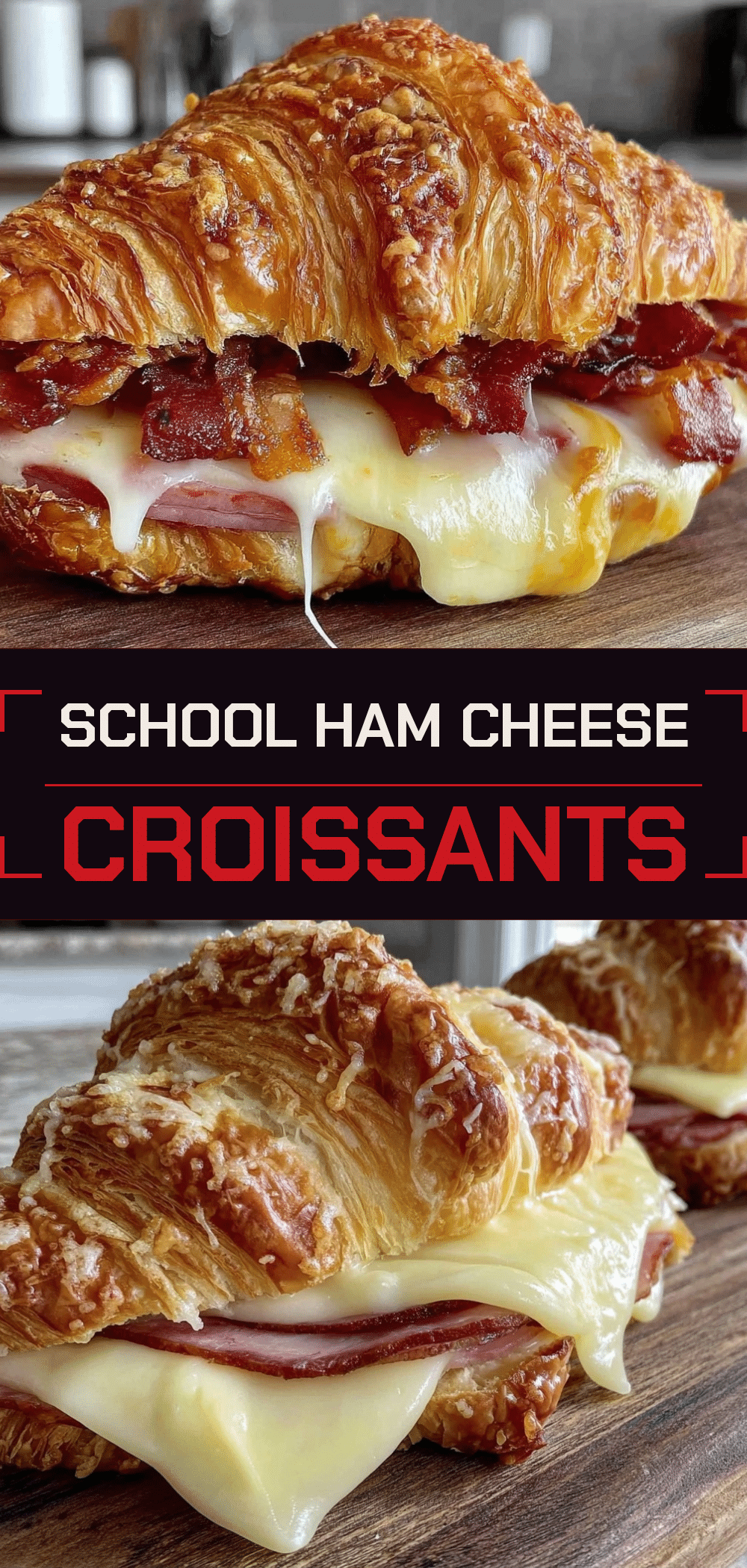 Back to School Ham and Cheese Croissant Sandwiches: 3 Ingredients 5 back to school ham and cheese croissant sandwiches recipe