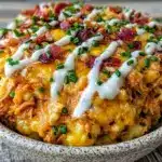 baked buffalo chicken dip - featured image