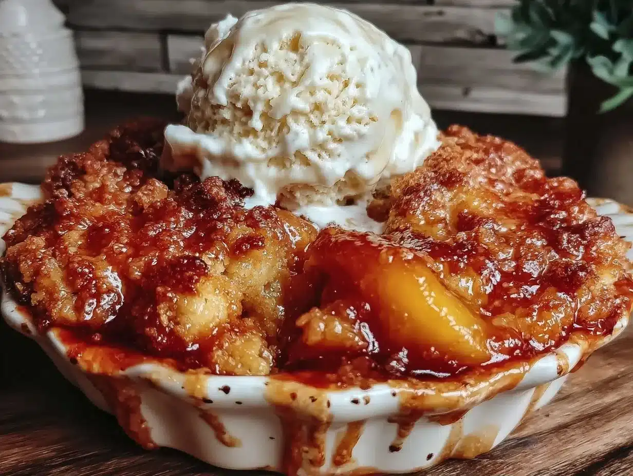 Bourbon Peach Cobbler: 5-Ingredient Easy Labor Day Dessert 4 bourbon peach cobbler preparation steps