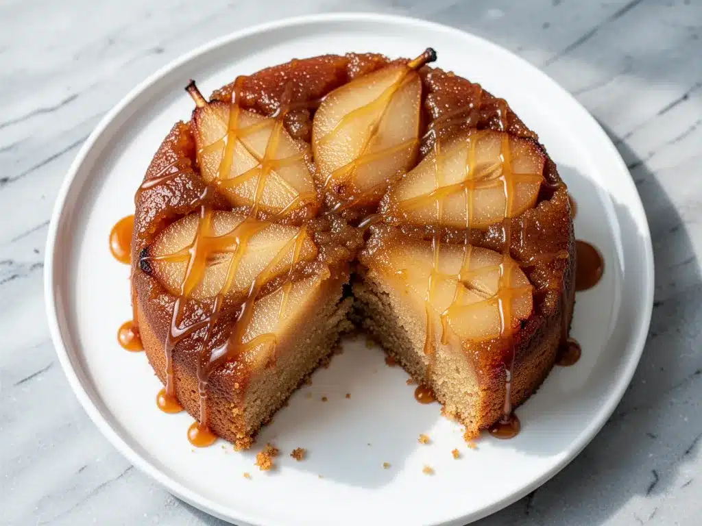 Fall Brown Butter Pear Upside-Down Cake: 5-Step Easy Dessert 4 brown butter pear upside-down cake preparation steps