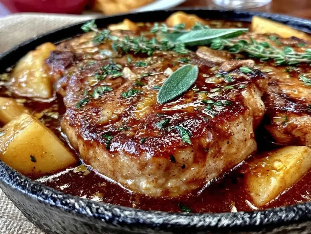brown butter sage pork chops - featured image