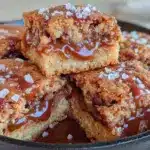 brown butter salted caramel blondies - featured image