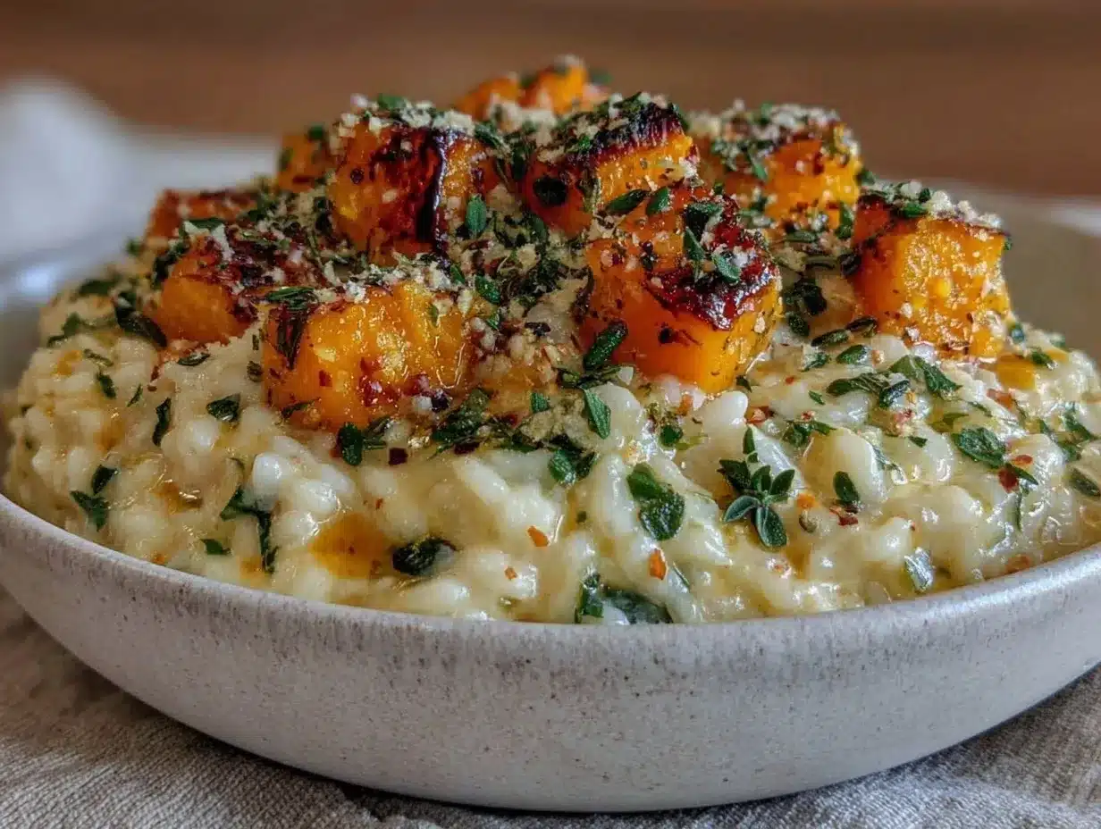 Fall Butternut Squash and Sage Risotto: 4-Ingredient Foolproof Dinner 4 butternut squash and sage risotto preparation steps