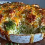 cheesy chicken broccoli rice casserole - featured image