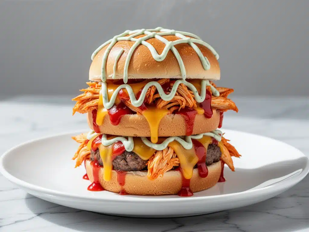 cheesy crockpot buffalo chicken sliders - featured image