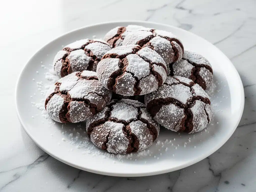 chewy molasses crinkle cookies - featured image