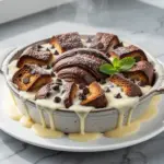 chocolate croissant bread pudding - featured image