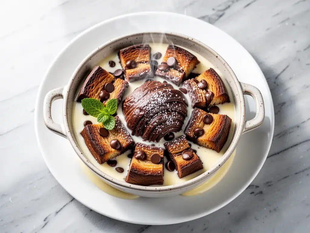 Chocolate Croissant Bread Pudding: Easy 10-Minute Dessert 4 chocolate croissant bread pudding preparation steps