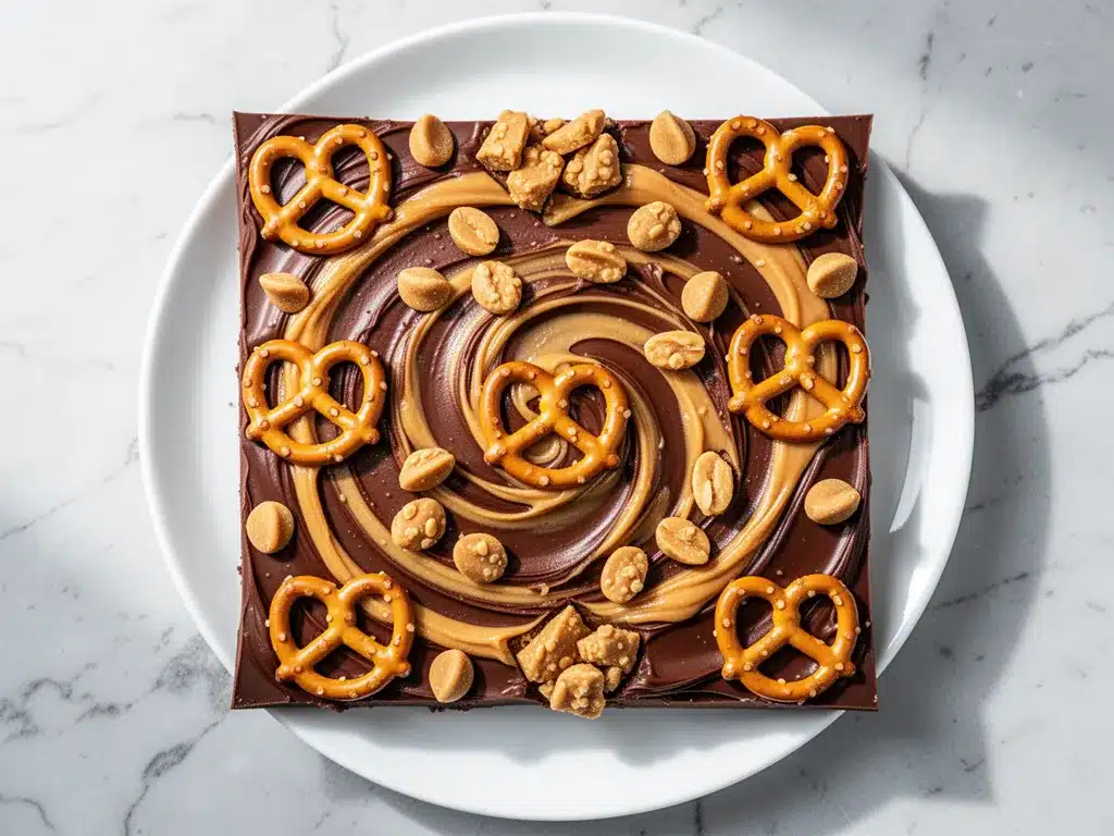 Chocolate Peanut Butter Pretzel Bark: Easy 3-Ingredient Game Day Treat 4 chocolate peanut butter pretzel bark preparation steps