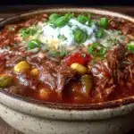 classic beef and vegetable chili no bean - featured image