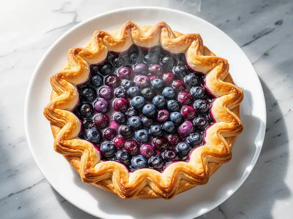 Classic Blueberry Pie: Easy Flaky Crust Best Dessert 4 classic blueberry pie preparation steps