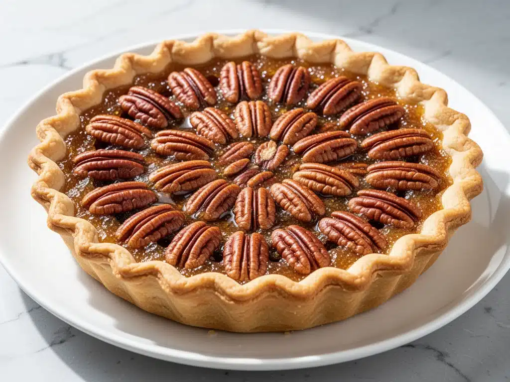 classic homemade pecan pie - featured image