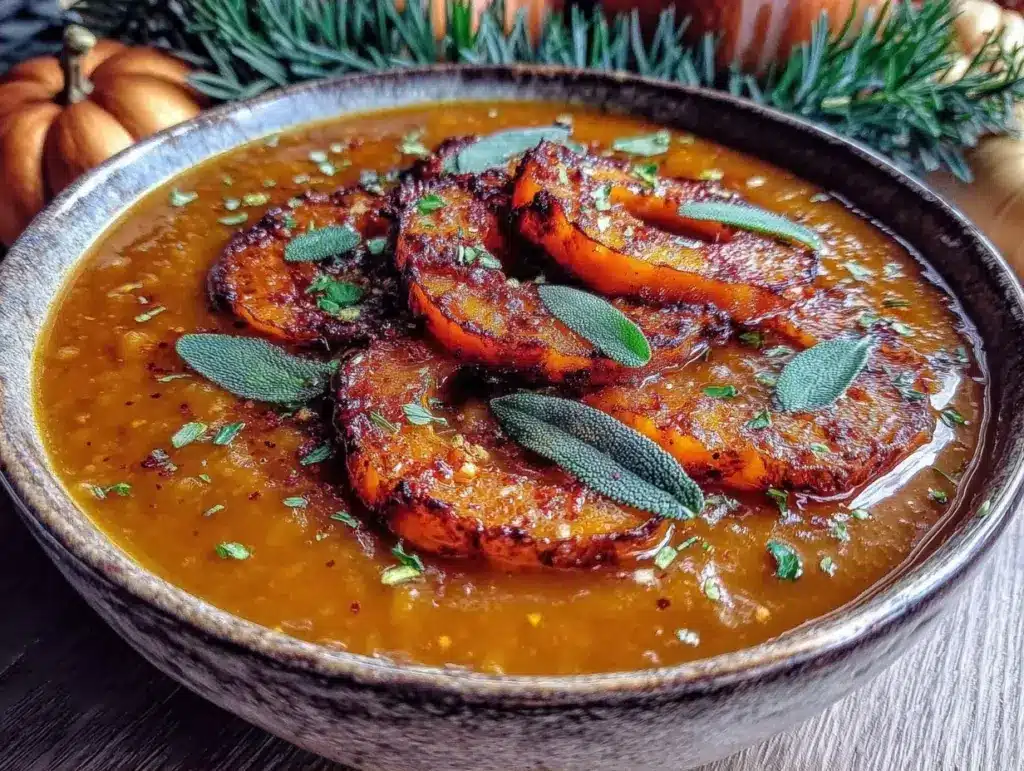 creamy roasted butternut squash soup - featured image