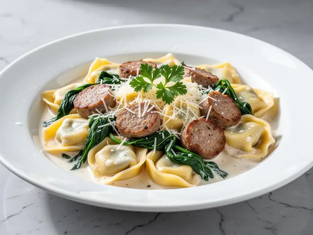 creamy sausage tortellini - featured image