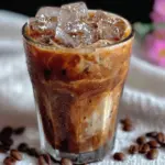 creamy vanilla bean iced coffee - featured image
