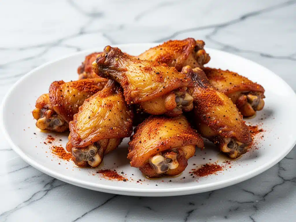 crispy baked chicken wings - featured image