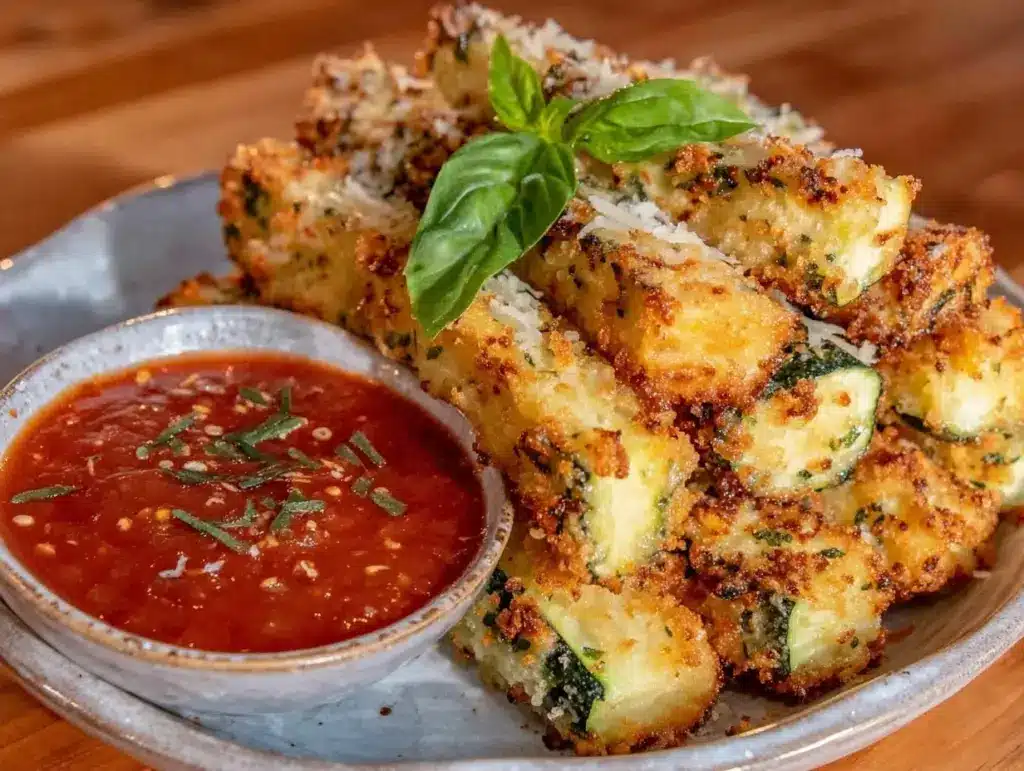 crispy baked zucchini fries - featured image
