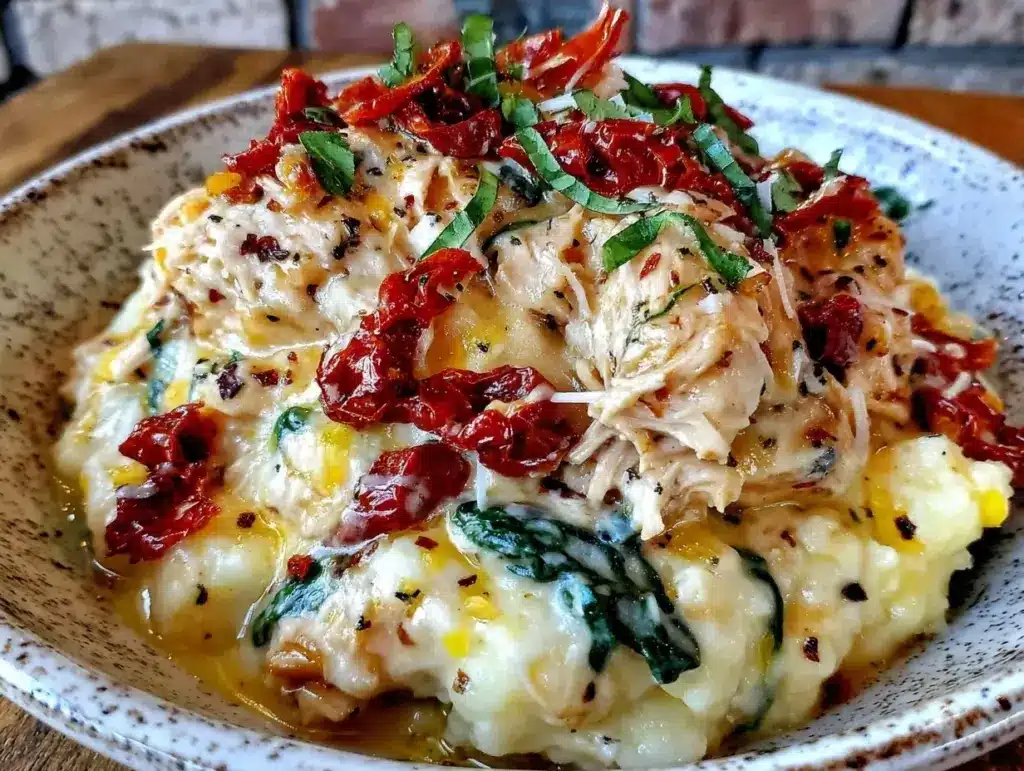 crockpot creamy tuscan chicken - featured image
