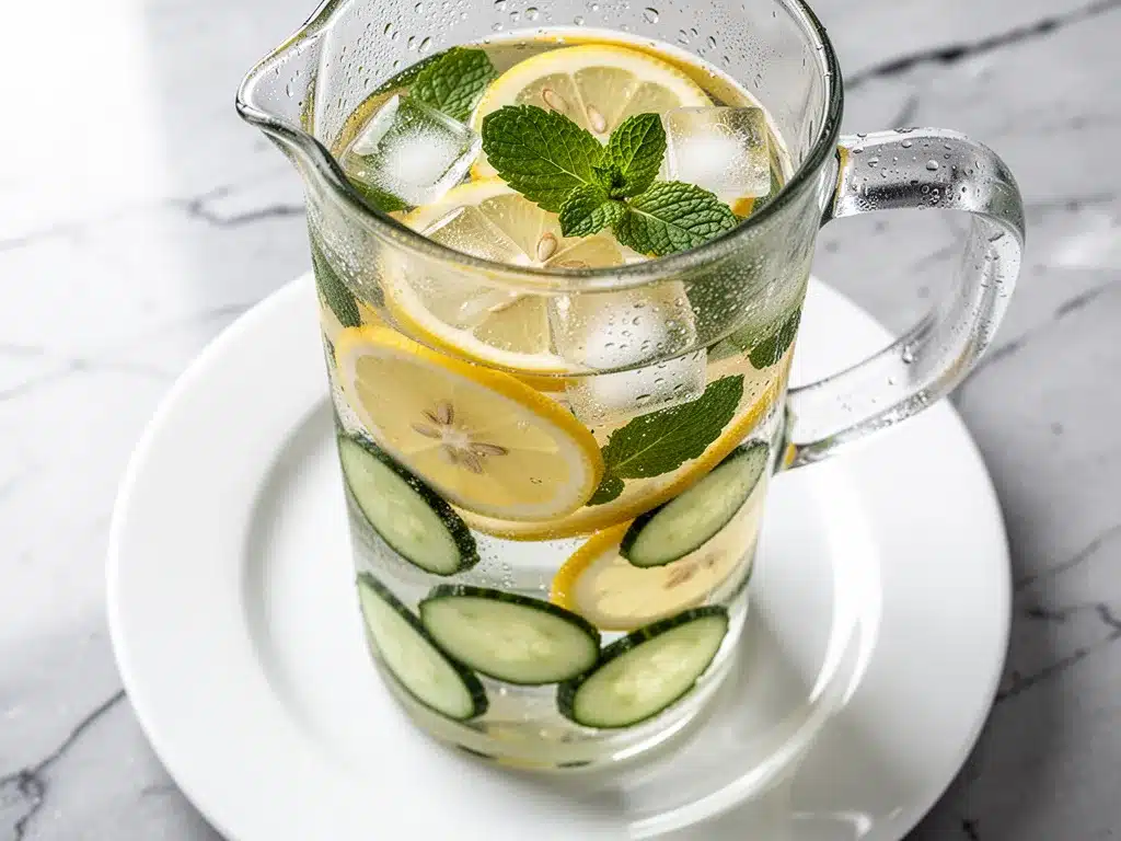 Cucumber Mint Lemon Detox Water: Best Easy Summer Recipe 4 cucumber mint lemon detox water preparation steps