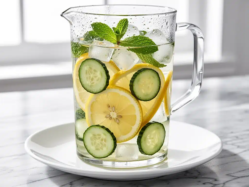 cucumber mint lemon detox water - featured image