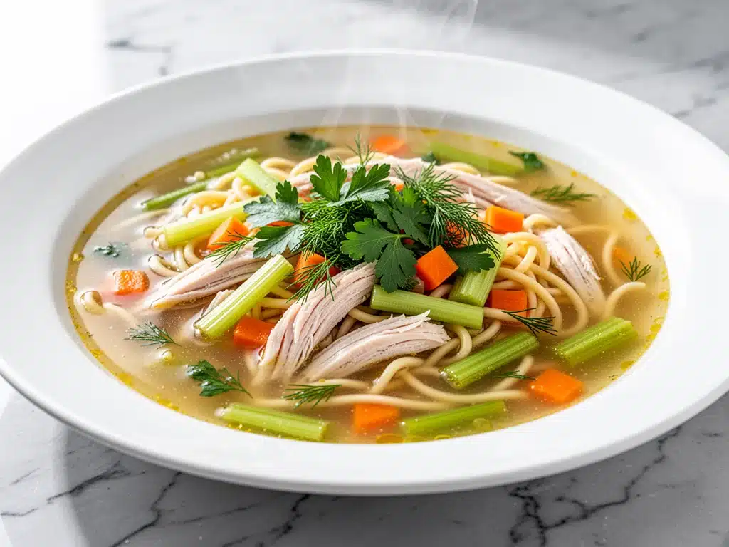 easy homemade chicken noodle soup - featured image