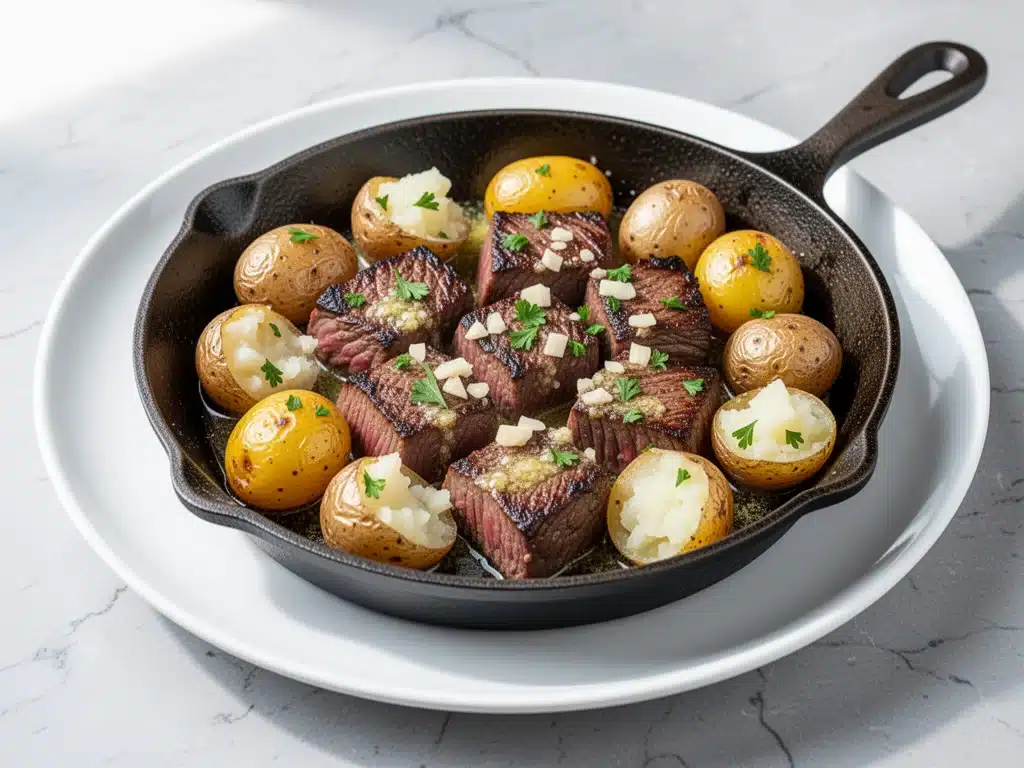 Easy One-Pan Garlic Butter Steak Bites - featured image