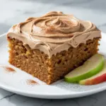 fall apple cider sheet cake - featured image