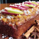 fall brown butter apple cider donut loaf - featured image