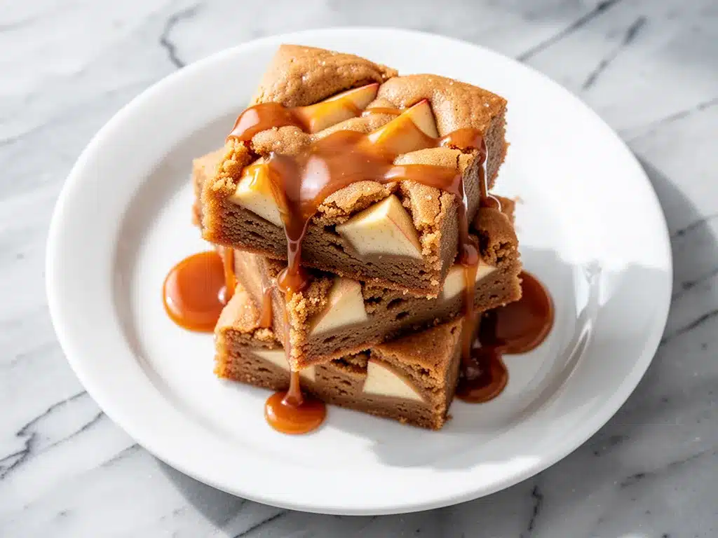 Fall Butterscotch Apple Blondies: Easy Gooey Caramel Recipe 4 fall butterscotch apple blondies preparation steps