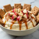 fall caramel apple cheesecake dip - featured image