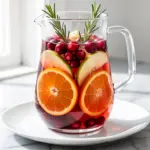 fall cranberry apple cider sangria - featured image