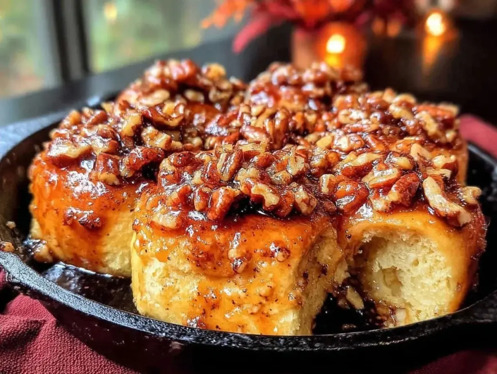 fall maple pecan sticky buns - featured image