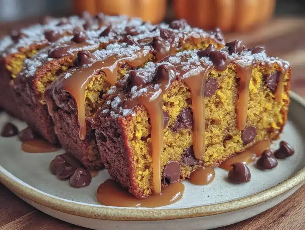 fall pumpkin chocolate chip bread - featured image