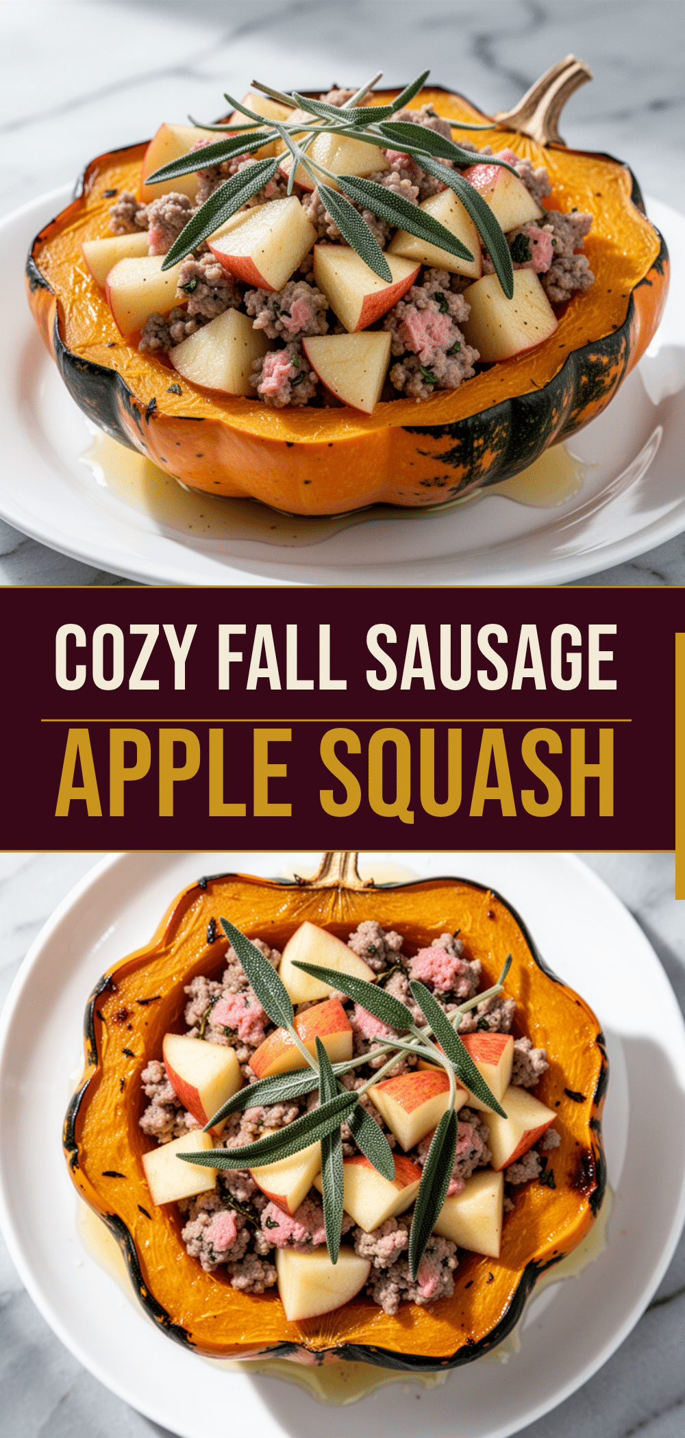 Fall Sausage and Apple Stuffed Acorn Squash: 5 Easy Fall Dinner Ideas 5 fall sausage and apple stuffed acorn squash recipe