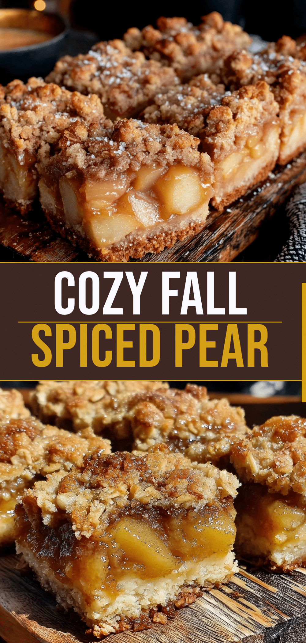 Fall Spiced Pear and Ginger Crumble Bars: Easy & Simple 5 fall spiced pear and ginger crumble bars recipe