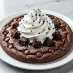 Football Party Chocolate Fudge Cookie Cake - featured image