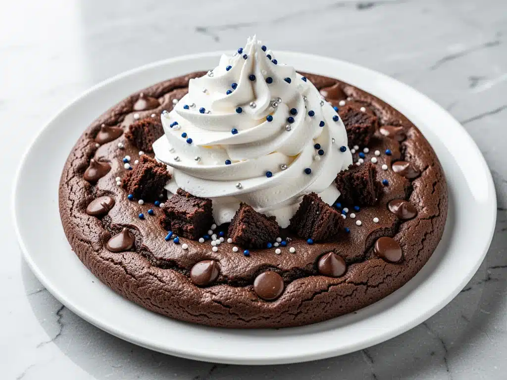 Football Party Chocolate Fudge Cookie Cake - featured image