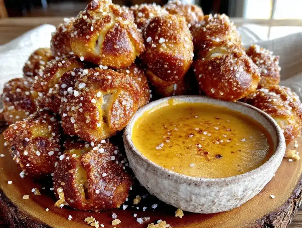 Football Tailgate Beer Cheese Pretzel Bites - featured image