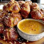Football Tailgate Beer Cheese Pretzel Bites - featured image