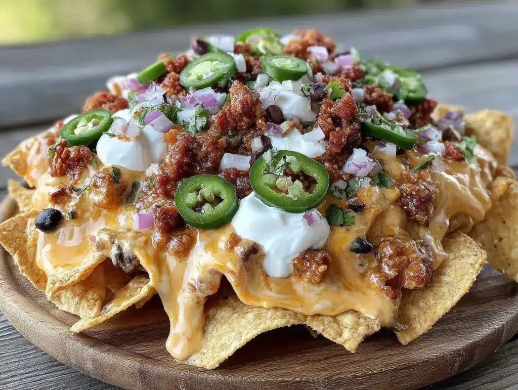 Football Tailgate Loaded Nacho Bar with Queso - featured image